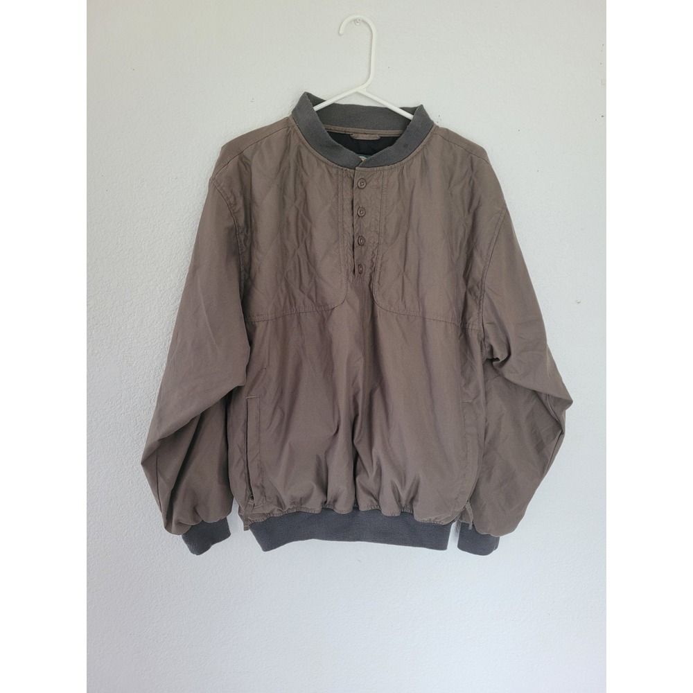 Cabela's Pullover Jacket Quilted Button Up Outdoor Gear Brown Mens‎ M #1